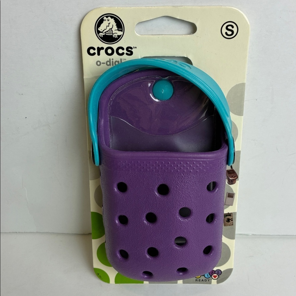 Crocs O Dial Cell Phone Case ID Money Holder NWT (No Lanyard) Purple & Teal